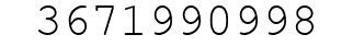 Number 3671990998.