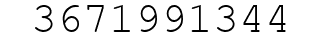 Number 3671991344.