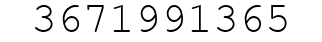 Number 3671991365.