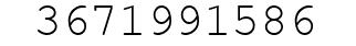 Number 3671991586.
