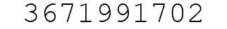 Number 3671991702.