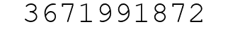 Number 3671991872.