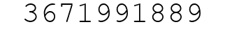Number 3671991889.