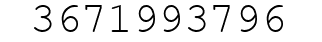 Number 3671993796.