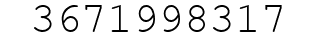 Number 3671998317.