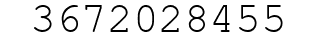 Number 3672028455.