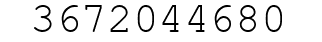 Number 3672044680.