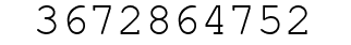 Number 3672864752.