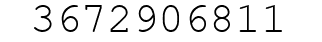 Number 3672906811.