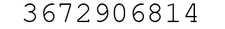 Number 3672906814.