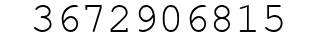 Number 3672906815.