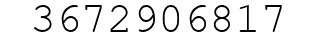 Number 3672906817.