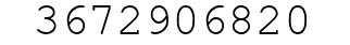 Number 3672906820.