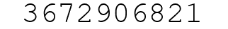 Number 3672906821.