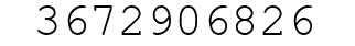 Number 3672906826.