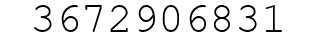 Number 3672906831.
