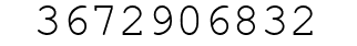 Number 3672906832.
