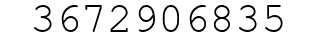Number 3672906835.