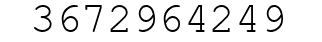 Number 3672964249.