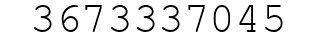 Number 3673337045.