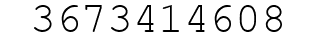 Number 3673414608.