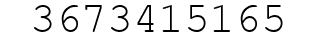Number 3673415165.