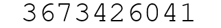 Number 3673426041.