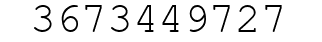 Number 3673449727.