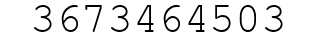 Number 3673464503.