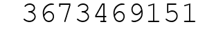 Number 3673469151.