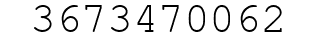 Number 3673470062.