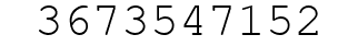 Number 3673547152.