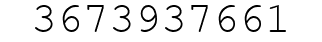 Number 3673937661.