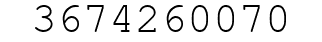 Number 3674260070.
