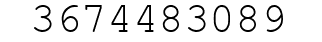 Number 3674483089.