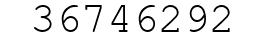Number 36746292.