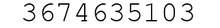Number 3674635103.