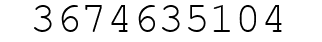 Number 3674635104.