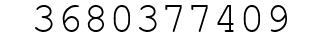 Number 3680377409.