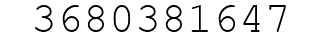 Number 3680381647.