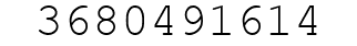 Number 3680491614.