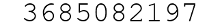 Number 3685082197.