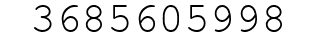 Number 3685605998.