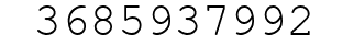 Number 3685937992.