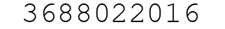 Number 3688022016.
