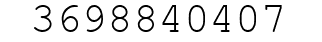 Number 3698840407.