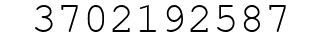 Number 3702192587.