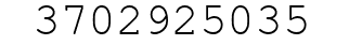 Number 3702925035.