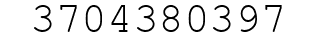 Number 3704380397.