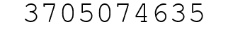 Number 3705074635.